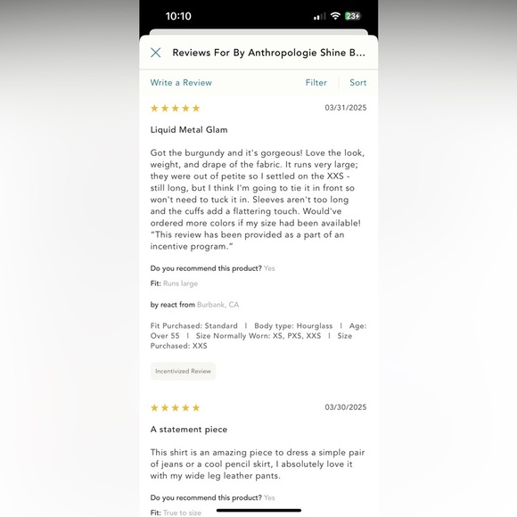 NWT new SP small petite Anthropologie shine button down shirt carbon gunmetal - Picture 16 of 17